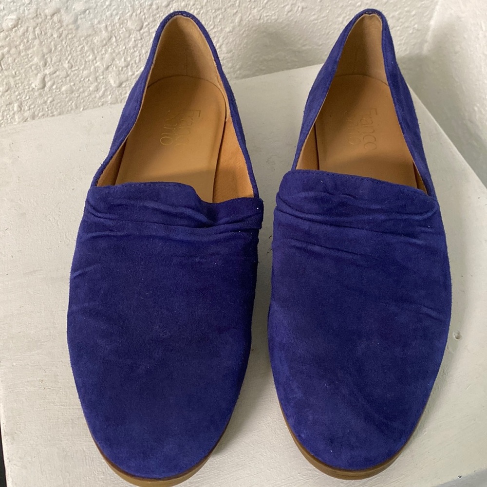 Franco Sarto Purple Suede Shoes, Loafers, Slip ons 9.5 M